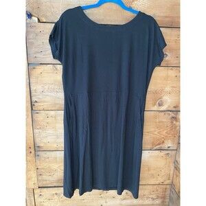 J. Jill Wearever Collection Dress Women's Small Petite Black Pockets Stretch